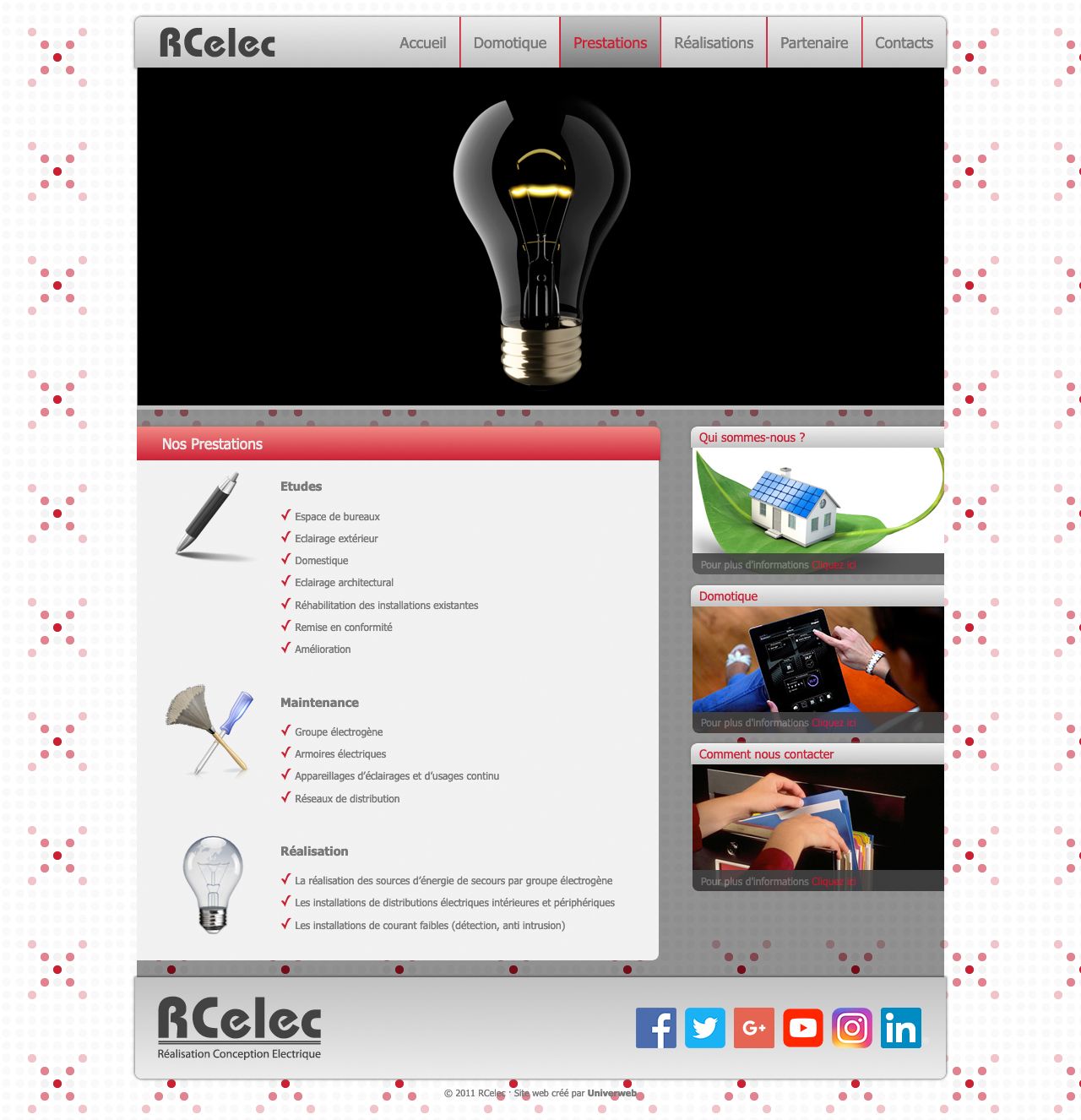A website overview of RCelec